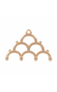 Cymbal ™ DQ metall Endstück Lakos IV für 8/0 Perlen - Rosé Gold